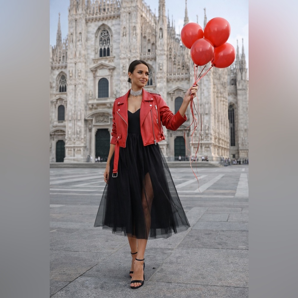 LAST CALL  AVEC LES FILLES Moto Faux Leather jacket